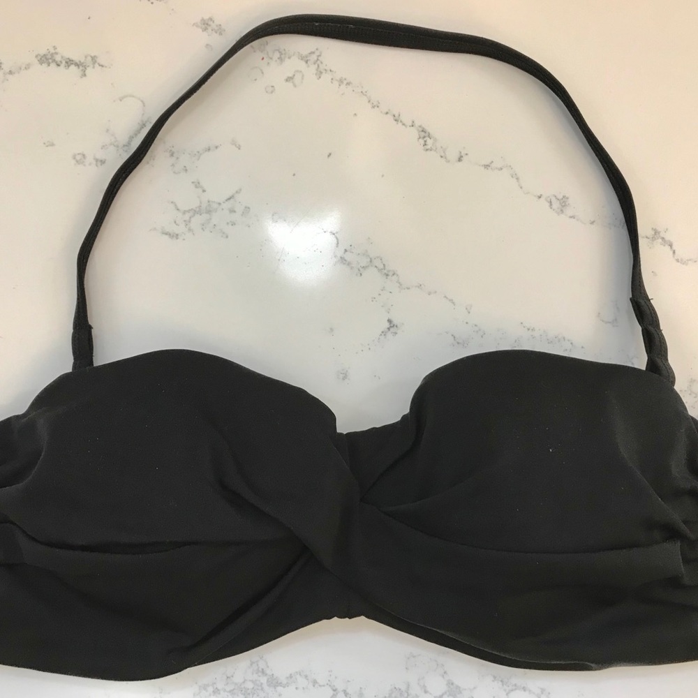 Victoria’s Secret Twist Bandeau Swim Top Black 34B